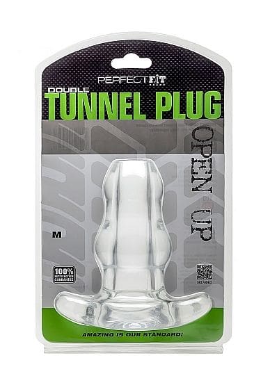 PERFECT FIT BRAND - DOUBLE TUNNEL PLUG MEDIUM CLEAR 2
